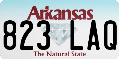 AR license plate 823LAQ