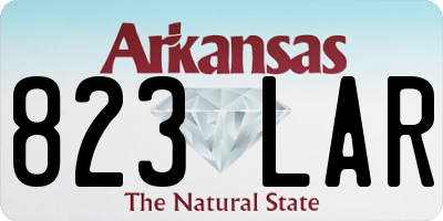 AR license plate 823LAR