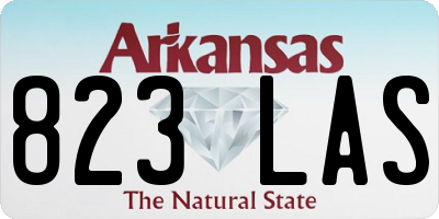 AR license plate 823LAS