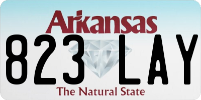 AR license plate 823LAY
