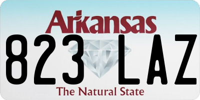 AR license plate 823LAZ