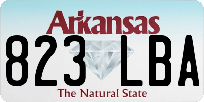 AR license plate 823LBA