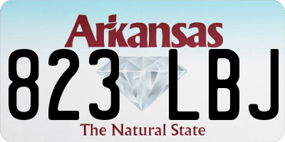 AR license plate 823LBJ
