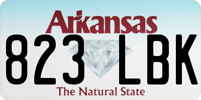AR license plate 823LBK
