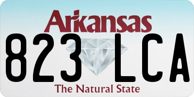 AR license plate 823LCA