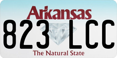 AR license plate 823LCC