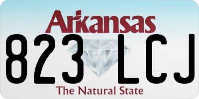 AR license plate 823LCJ