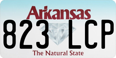 AR license plate 823LCP