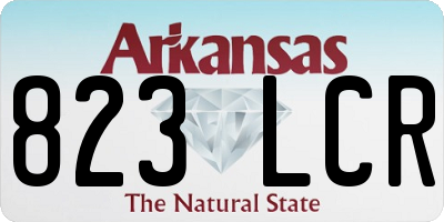 AR license plate 823LCR