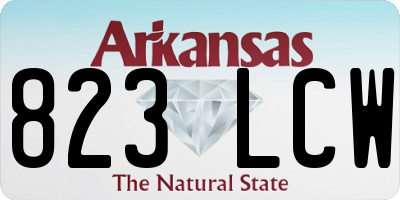 AR license plate 823LCW
