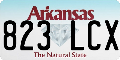 AR license plate 823LCX