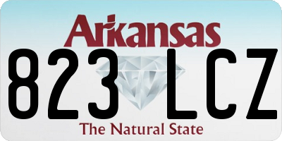 AR license plate 823LCZ