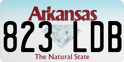 AR license plate 823LDB