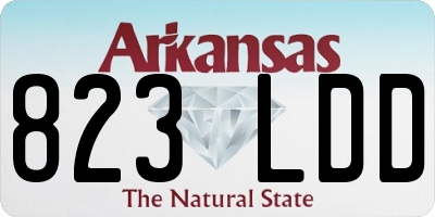 AR license plate 823LDD