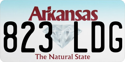 AR license plate 823LDG