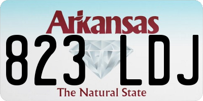 AR license plate 823LDJ
