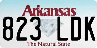 AR license plate 823LDK