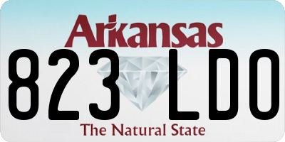 AR license plate 823LDO