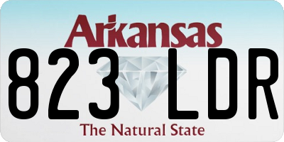 AR license plate 823LDR