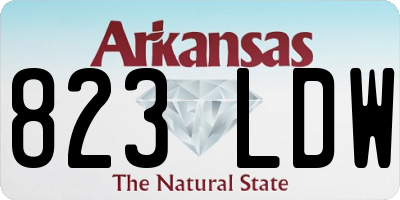 AR license plate 823LDW