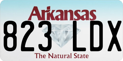 AR license plate 823LDX