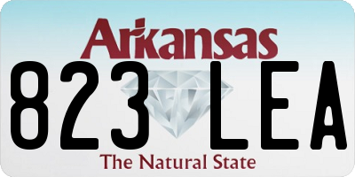 AR license plate 823LEA