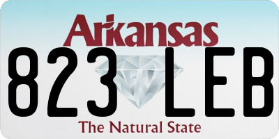 AR license plate 823LEB