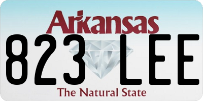 AR license plate 823LEE