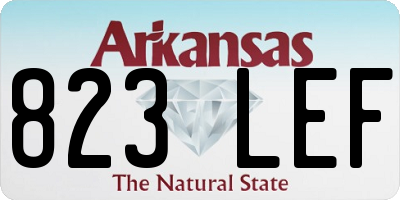 AR license plate 823LEF