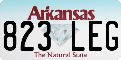 AR license plate 823LEG