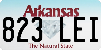 AR license plate 823LEI