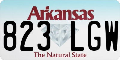 AR license plate 823LGW