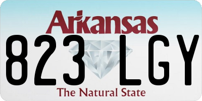 AR license plate 823LGY