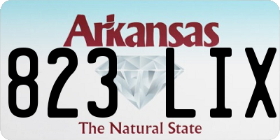 AR license plate 823LIX