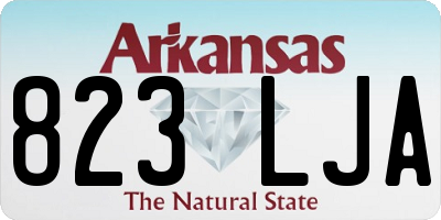 AR license plate 823LJA