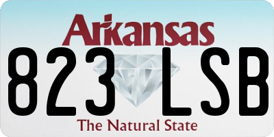 AR license plate 823LSB