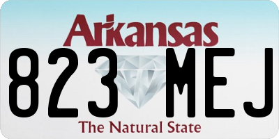 AR license plate 823MEJ