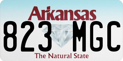 AR license plate 823MGC