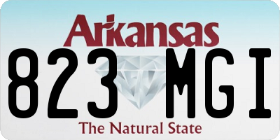 AR license plate 823MGI