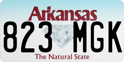 AR license plate 823MGK