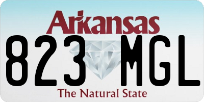 AR license plate 823MGL