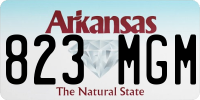 AR license plate 823MGM