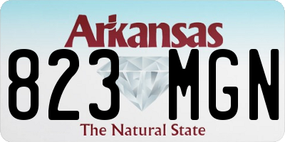AR license plate 823MGN
