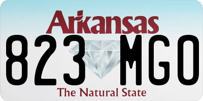 AR license plate 823MGO