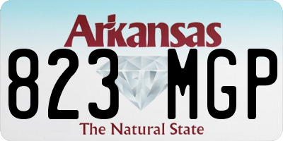 AR license plate 823MGP