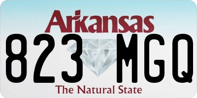 AR license plate 823MGQ