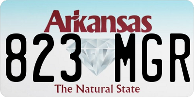 AR license plate 823MGR