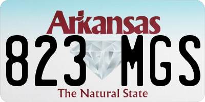 AR license plate 823MGS