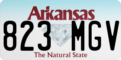 AR license plate 823MGV