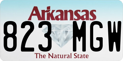 AR license plate 823MGW